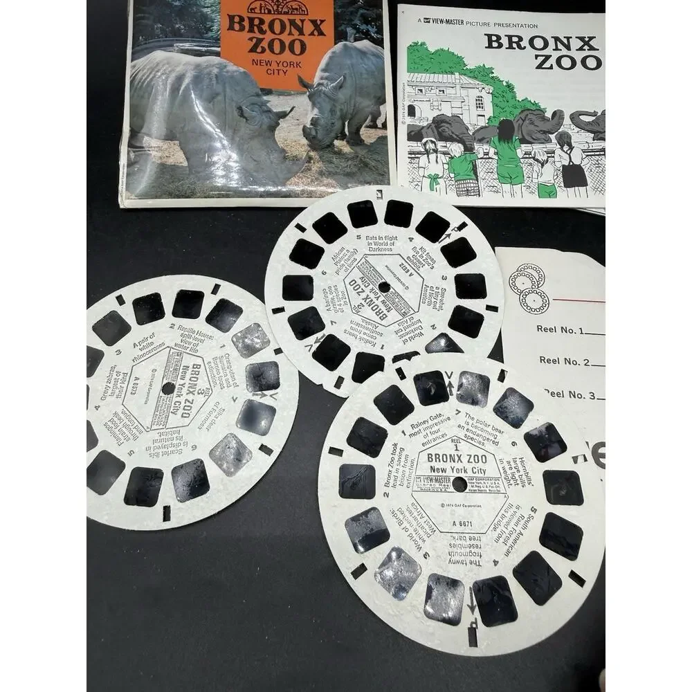 1974 View-Master THE BRONX ZOO New York City A667 -3 Reel Set & Booklet Complete